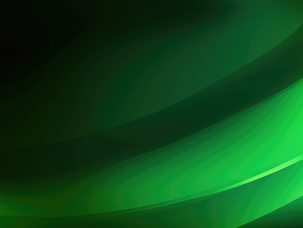 Green wave and line abstract background Generative AI