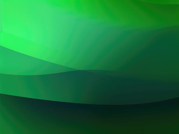 Green wave and line abstract background Generative AI