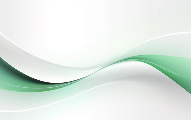Green wave on a white background