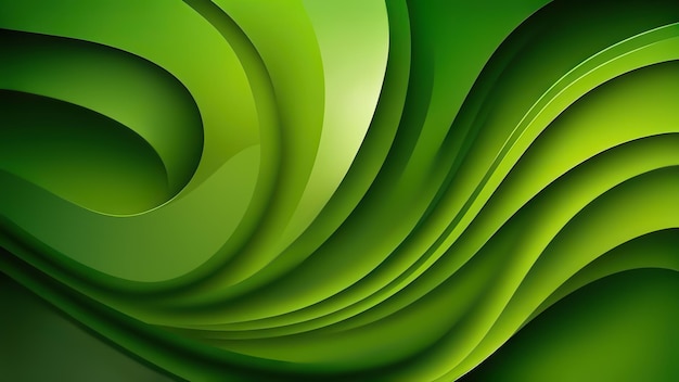 Photo green waves background