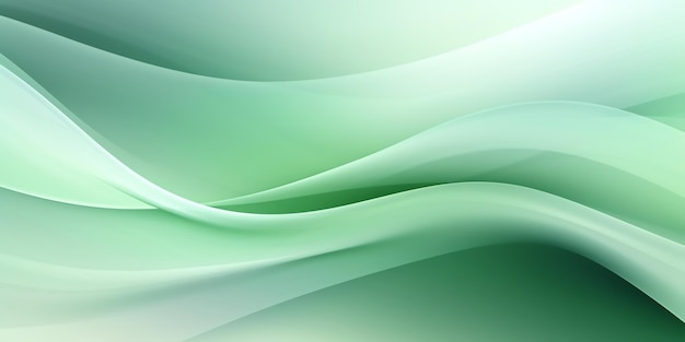 Green waves on a blue background