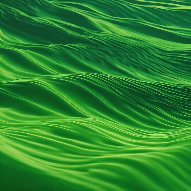 Green waves on a green background