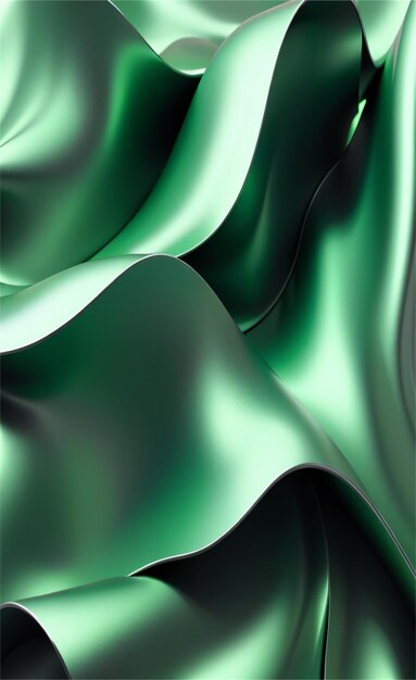 Green wavy abstract background