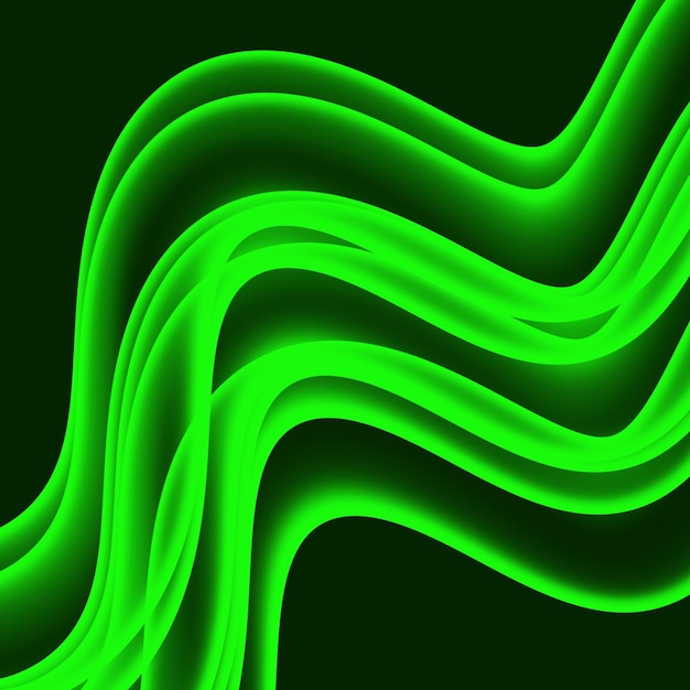 Green Wavy Light Background