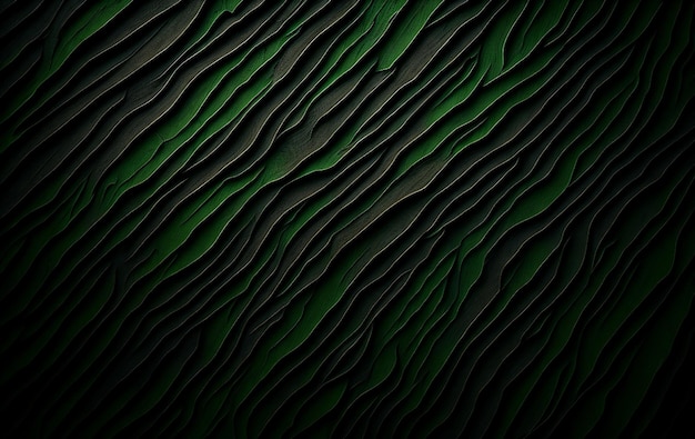 Green wavy lines on a dark background