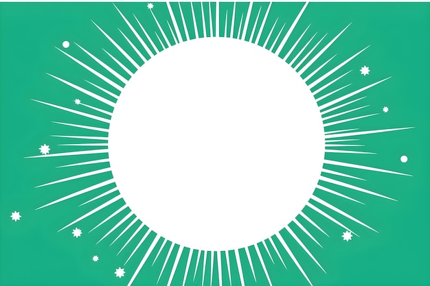 зеленый и белый фон с солнечным излучением Абстрактный цвет монетного двора звезды фон Приглашение и