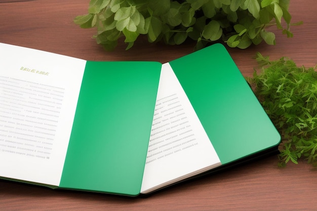 A green and white book with the word nigeria on it