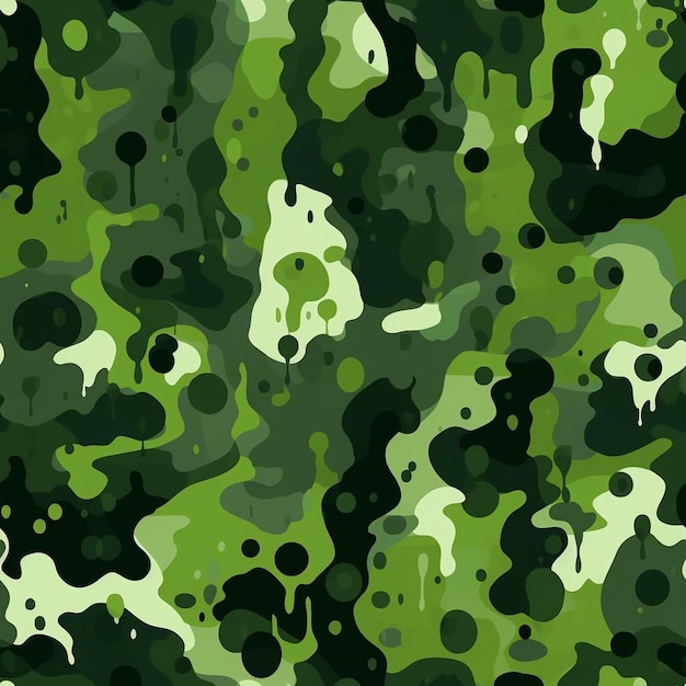 A green and white camouflage pattern with the green and white spots.