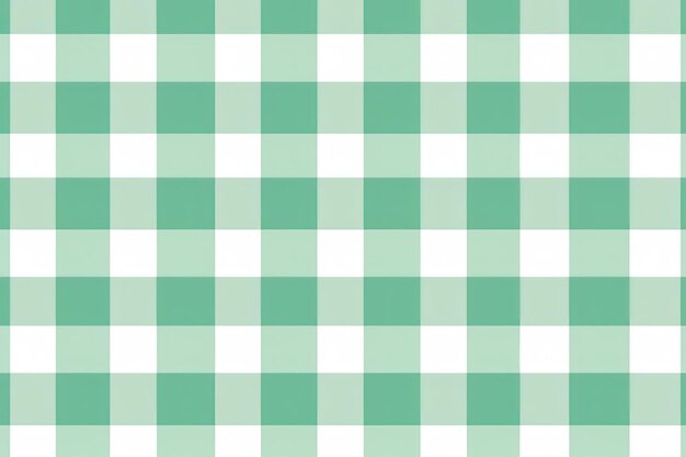 Photo a green and white gingham checkered pattern