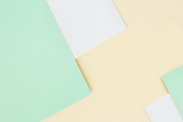 Photo green and white papers background