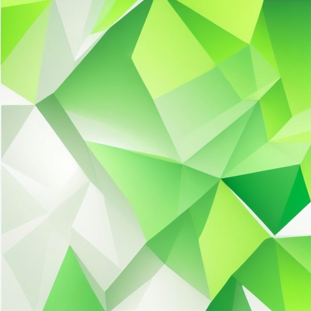 Photo green and white polygonal background