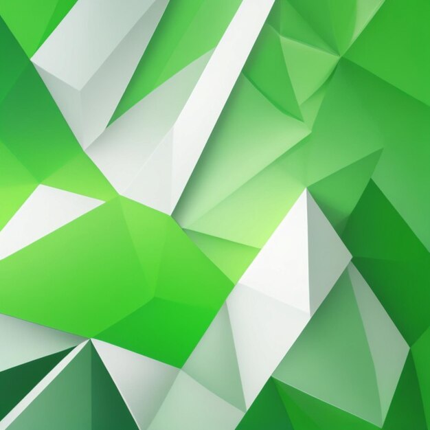 green and white polygonal background