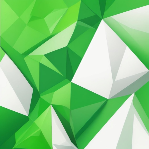 Photo green and white polygonal background