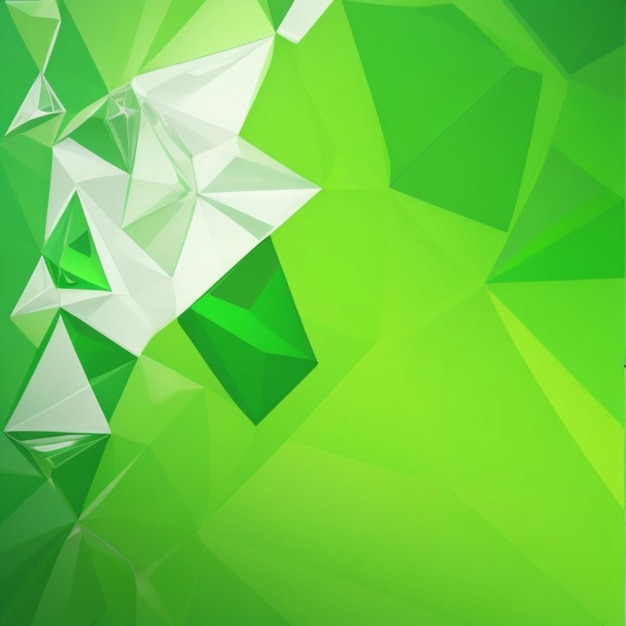 緑と白の多角形の背景
