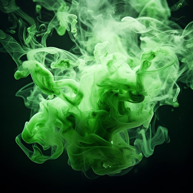 green and white smoke