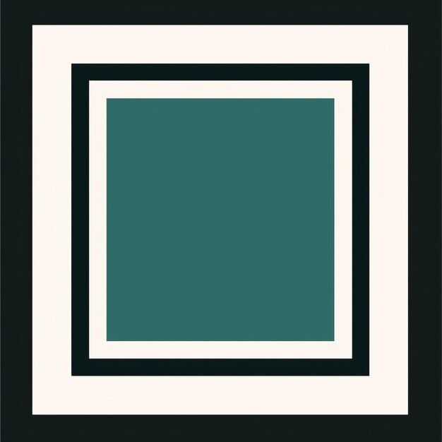 a green and white square on a black background