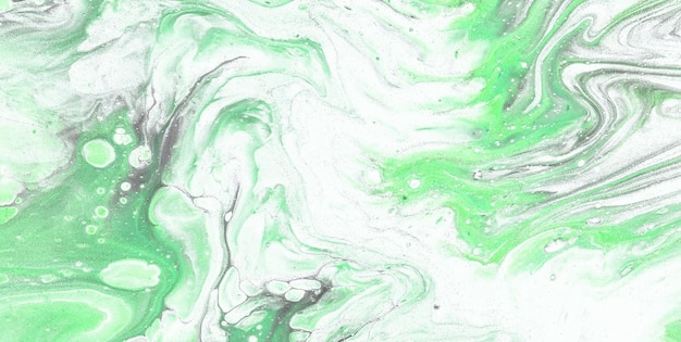 Green and white swirls in a green and white swirl.