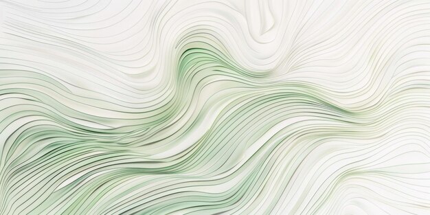 A green and white wave pattern with a lot of white lines stock background