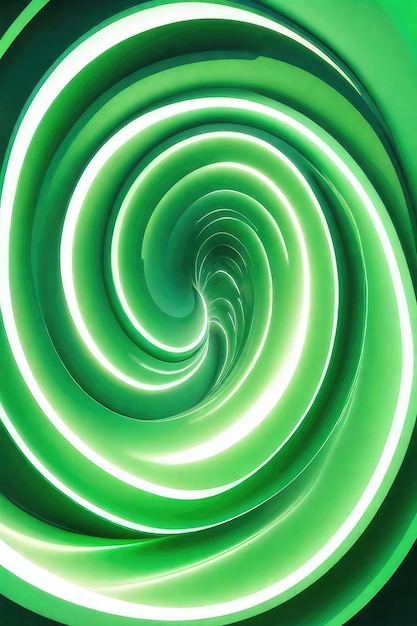 Photo green and white waves abstract background