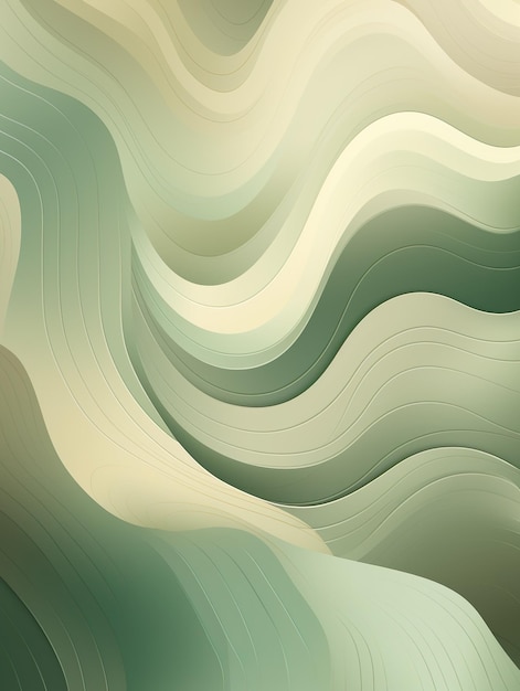 Green and white waves in a wavy pattern