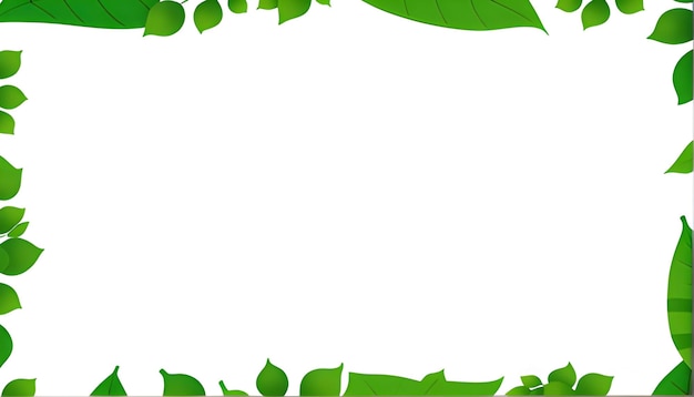 Foto lavagna verde con foglie intorno