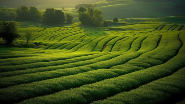 Green and wide fields