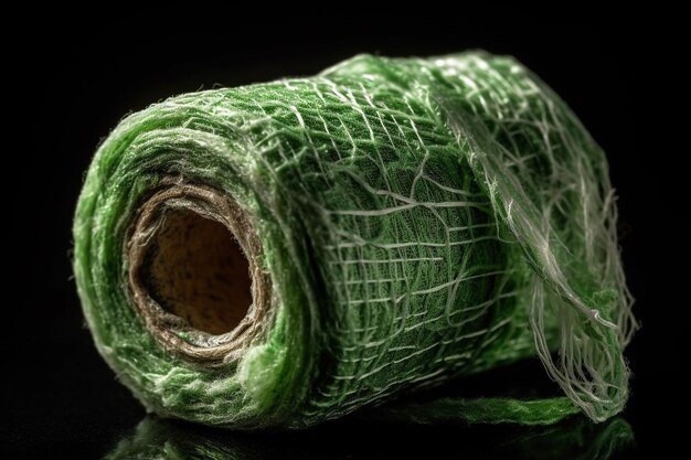 A green wrap with a white label