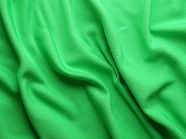 Green wrinkled silk cloth