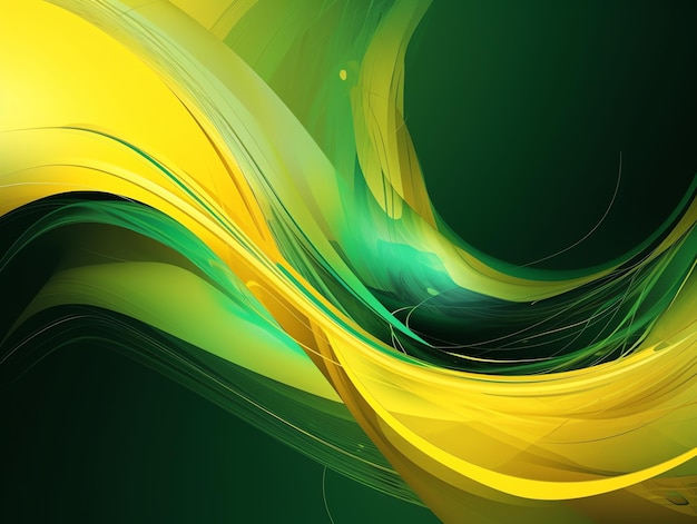 デスクトップと壁紙の緑と黄色の抽象効果の背景