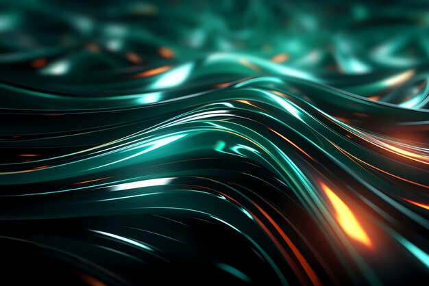 Green yellow abstract effect Fluid wave