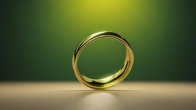 A green and yellow background with a ring in the middle