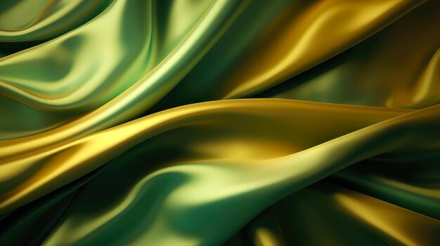 A green and yellow background with a soft wave.