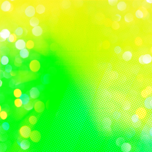 Green and yellow bokeh square background