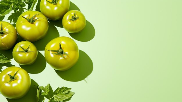 Photo green and yellow cherry tomatoes on the branch