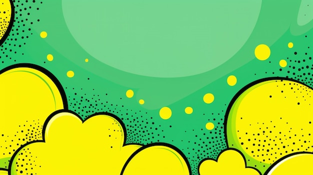 Green and yellow comic background