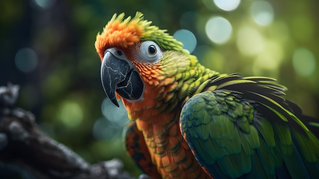 Green and yellow macaw