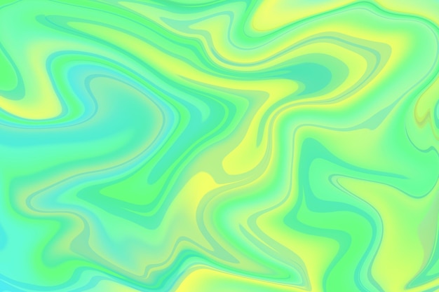 Зеленый и желтый окрашенный фон чернила текстура кисть жидкость световой шаблон с многоцветными красками бесшовный узор на холсте дизайн акварельной живописи