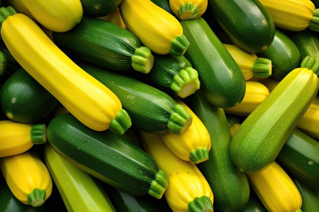 Green and yellow zucchini background