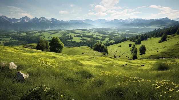 greenery background HD 8K wallpaper Stock Photographic Image
