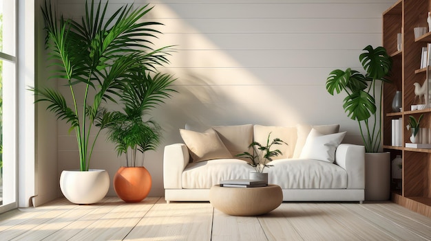 Greenery plant interior background