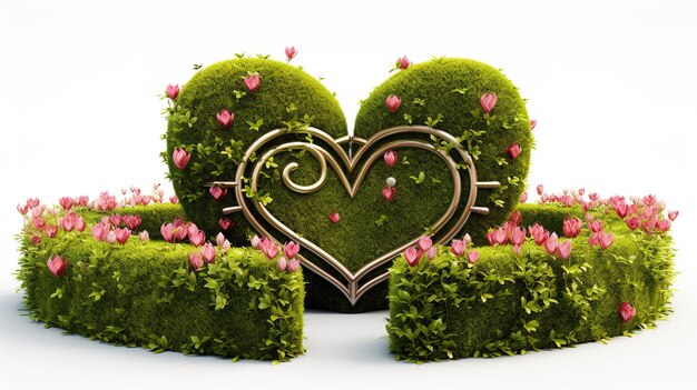 Photo greenery in the shape of heart