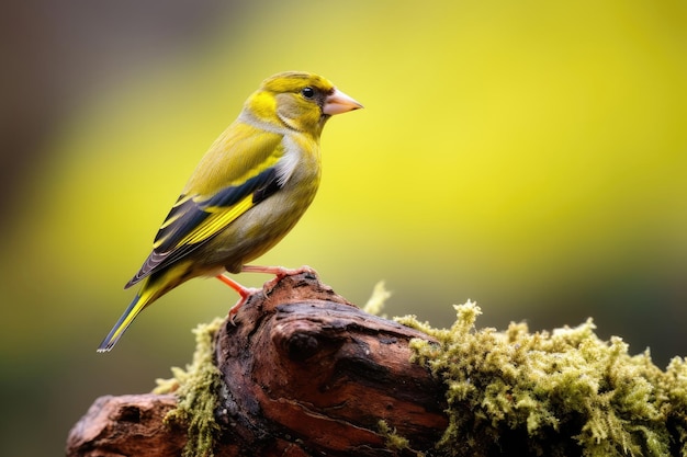 Greenfinch bird closeup