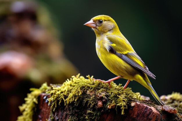 Greenfinch bird closeup