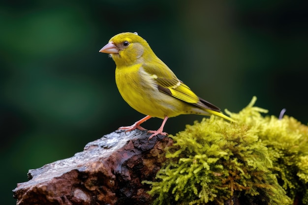 Greenfinch bird closeup