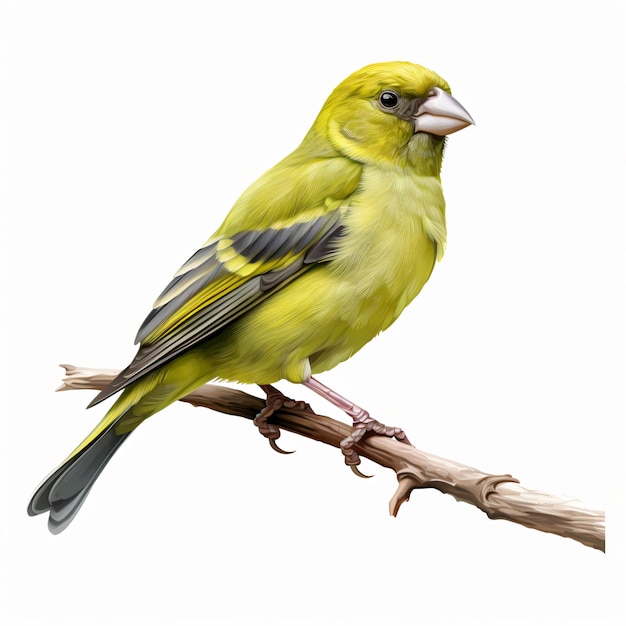 Greenfinch Clipart isolated on white background
