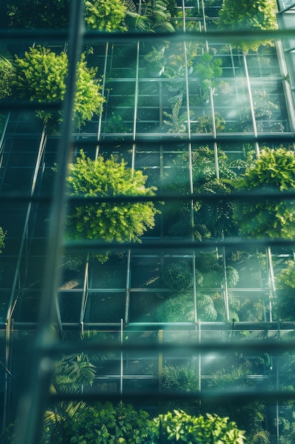 greenhouse with seedlings of herbs and vegetables Generative AI