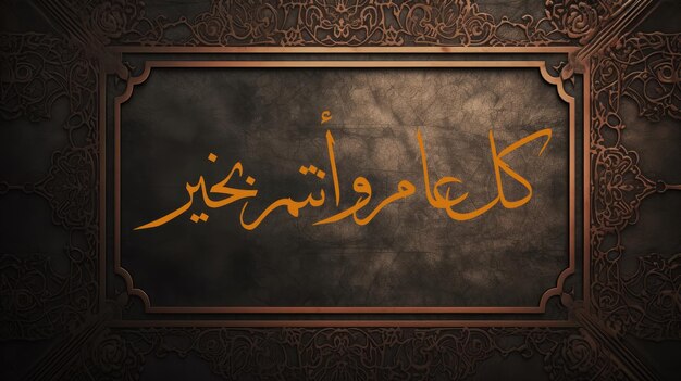 Photo greeting card in arabic calligraphy