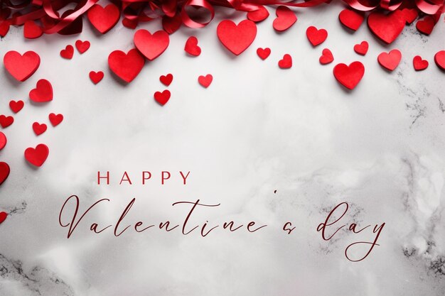 Greeting card background of Happy valentines day and social media post made with generative ai