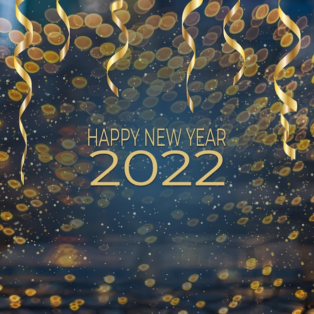 Photo greeting card happy new year 2022 holiday banner illustration