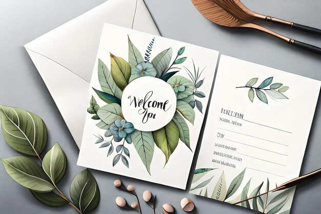 A greeting card with the words welcome you on it.